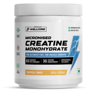 Wellcore - Pure Micronised Creatine Monohydrate | (307g, 83 servings)